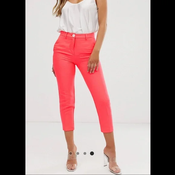 River Island coral pants - Picture 2 of 4